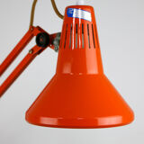 Orange adjustable achitect table lamp by tep, 1970s