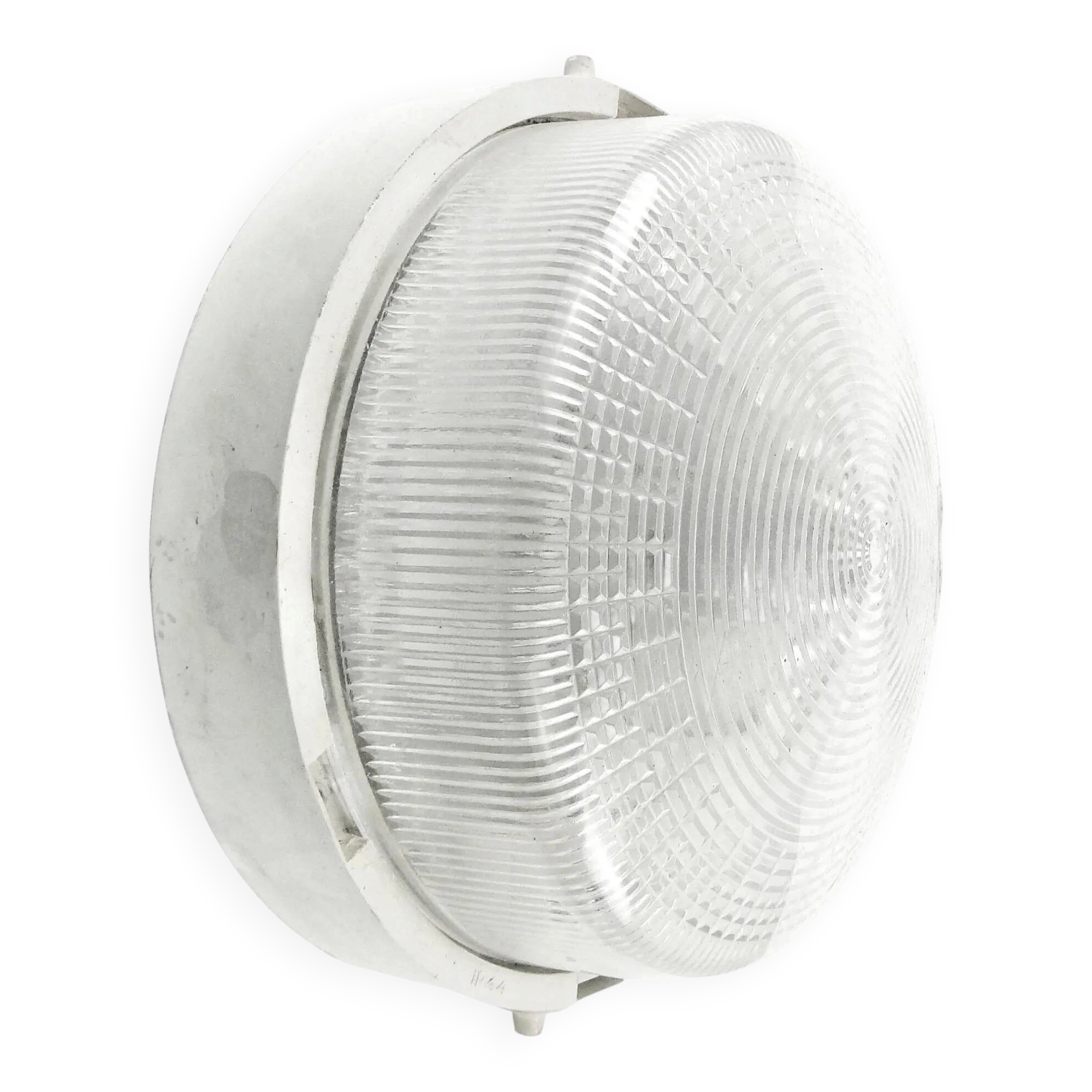 Industrial ceiling lamp, plastic metal, Poland, 1970s