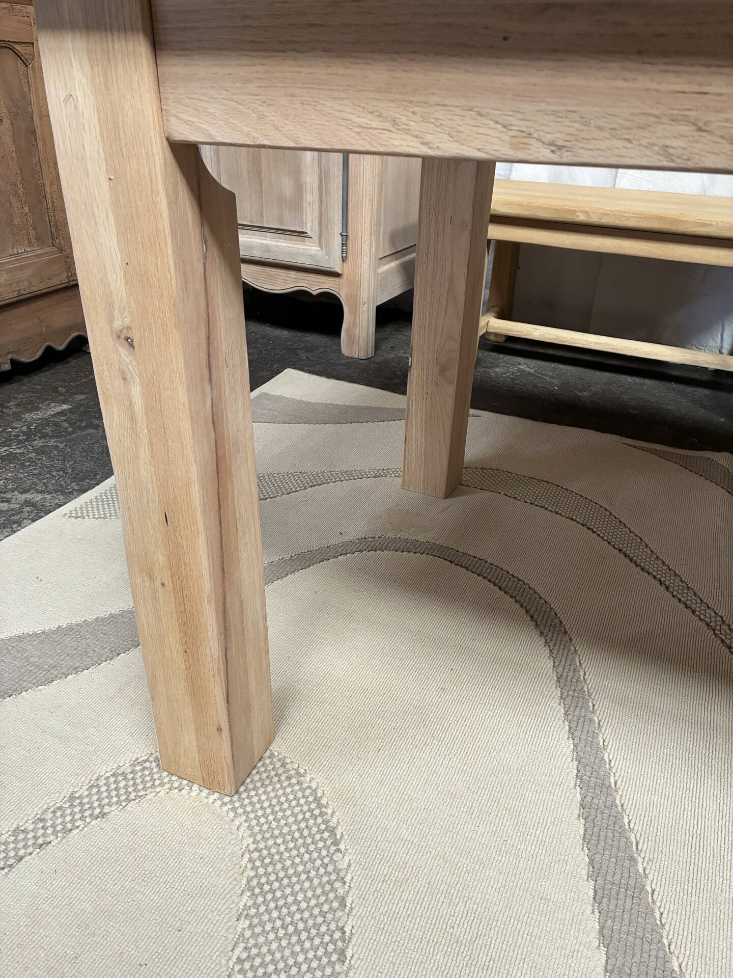 Solid oak farmhouse table