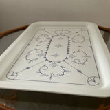 Vintage enameled metal tray
