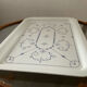 Vintage enameled metal tray