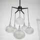 Vintage Italian Crystal and Chrome Chandelier, 70s
