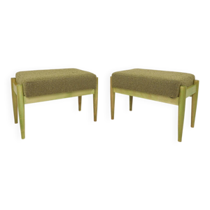 Paire de tabourets vert - sauge