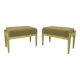 Pair of stools in sage green.