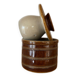Vintage beurrier à eau en grès du Berry