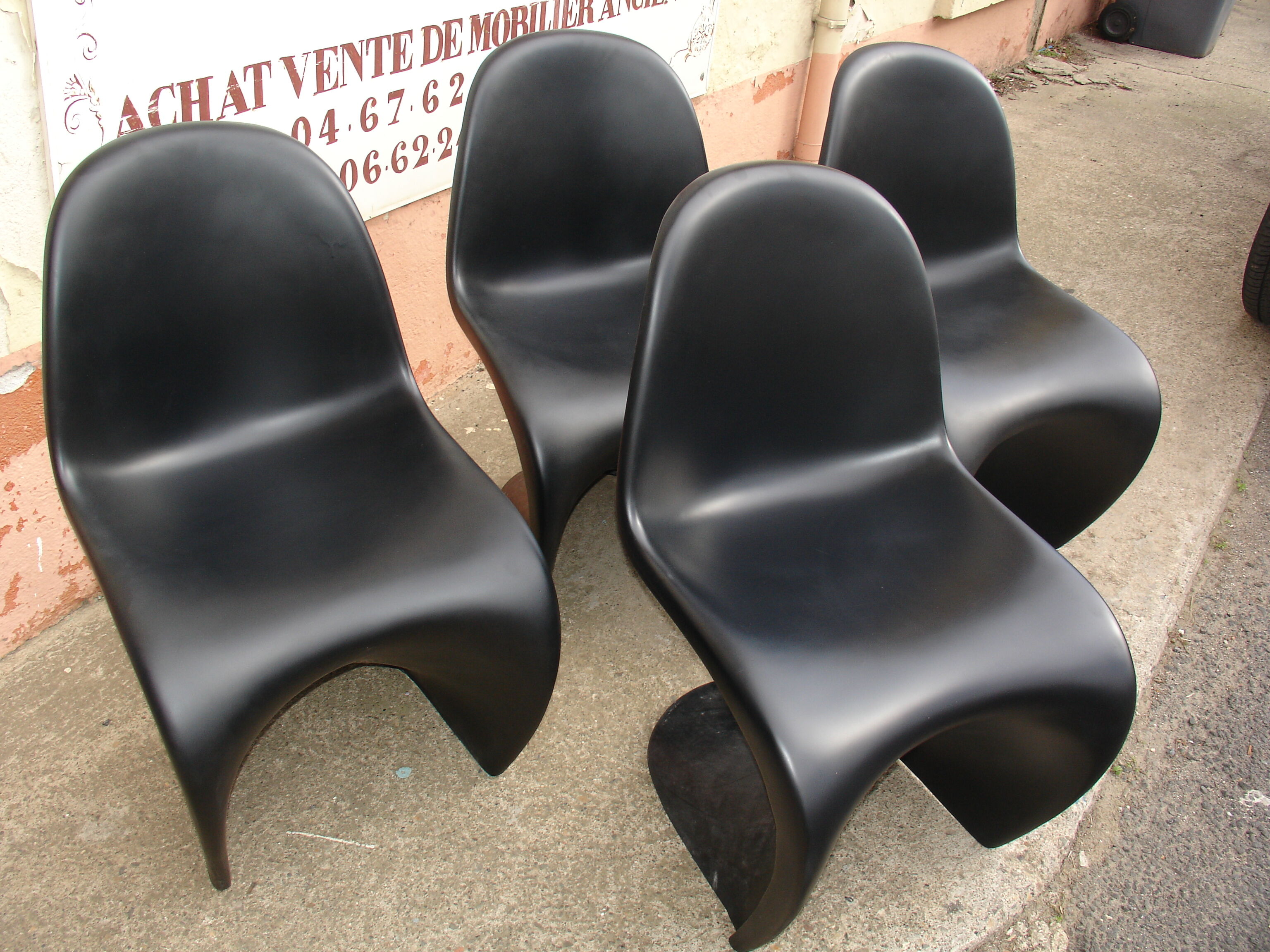 4 chairs "s" of Verner Panton 1960