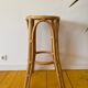 High stool / Plant stand in rattan and bamboo from the 1970s
