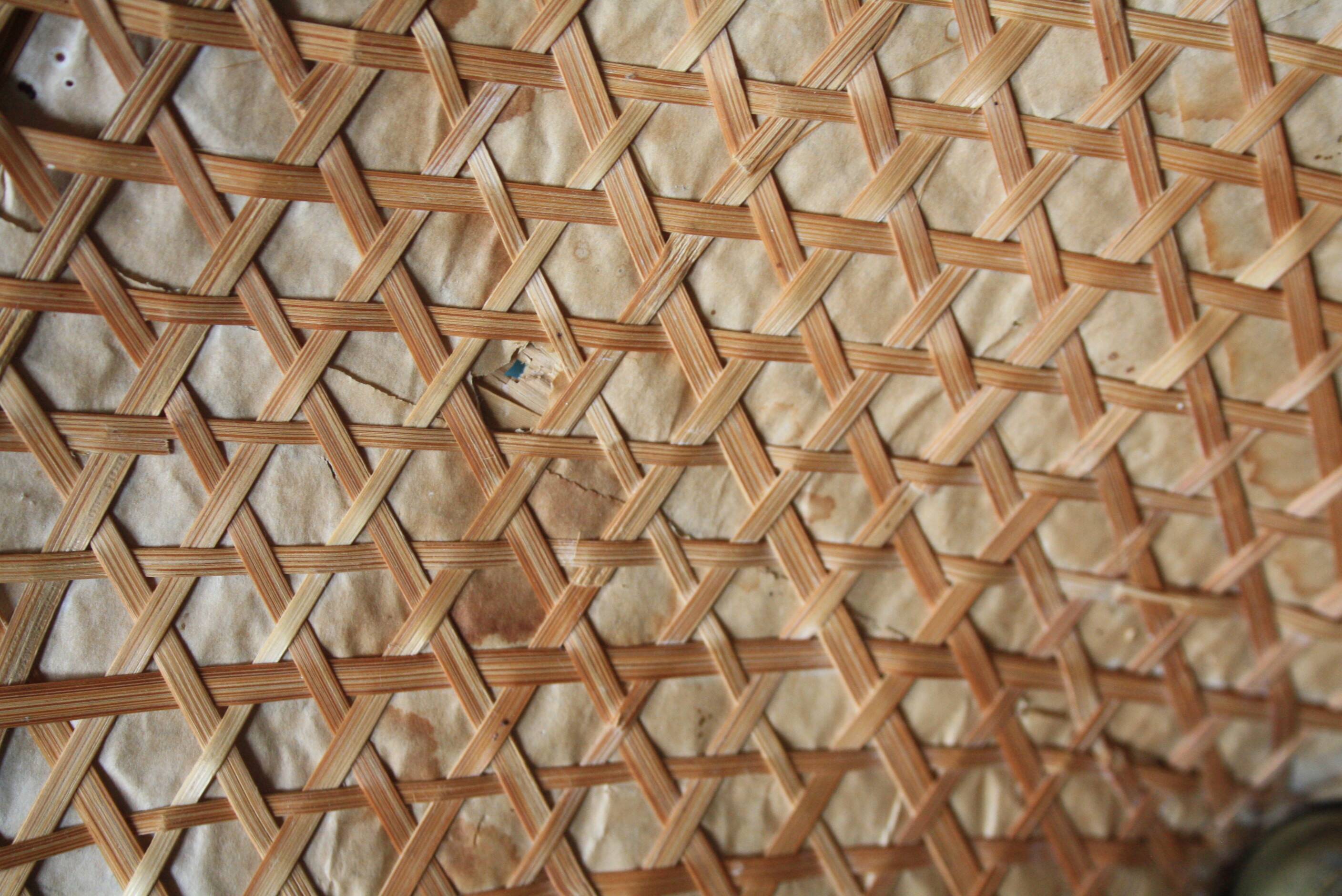 Chinese paper and rattan hat suspension