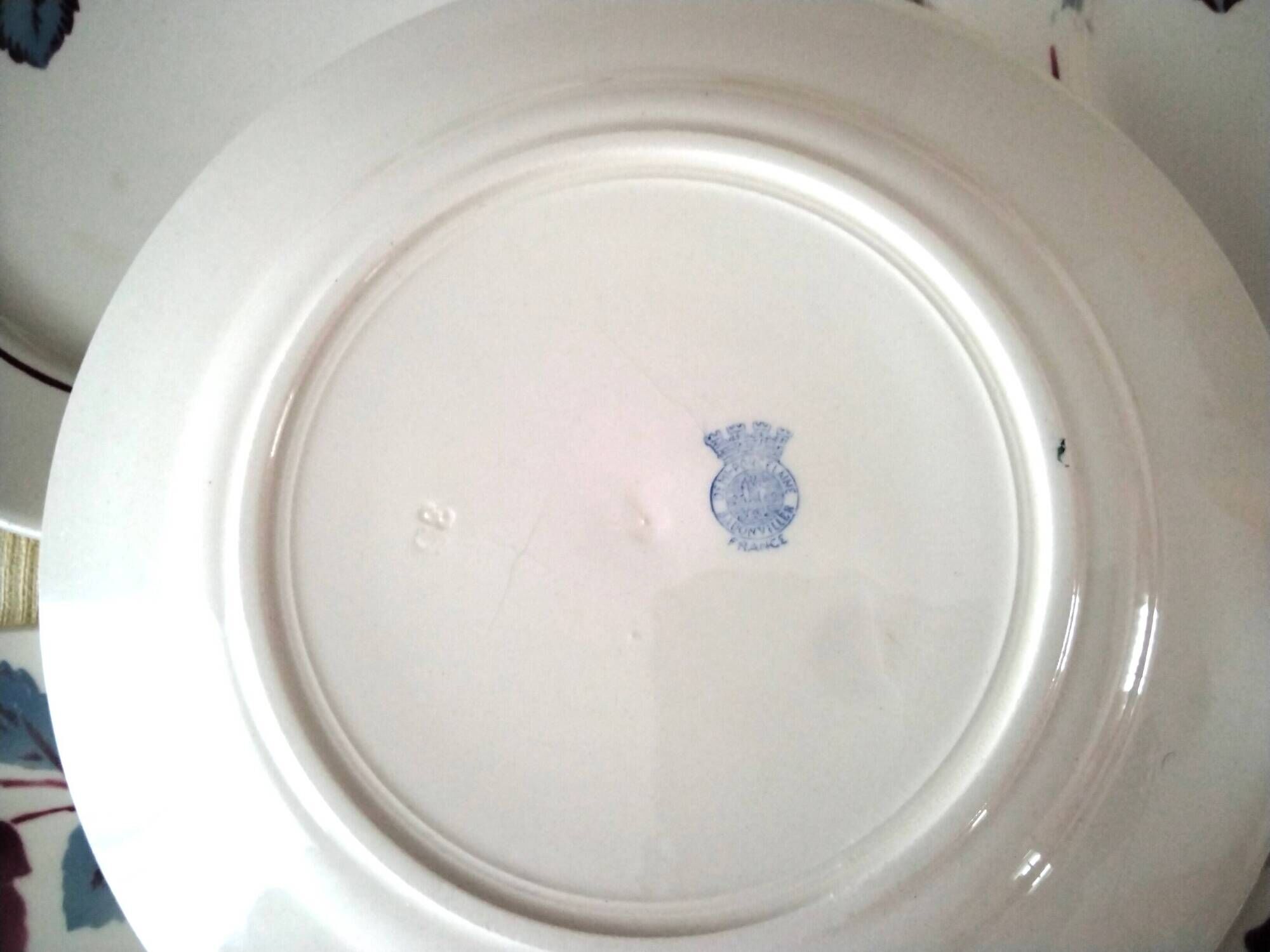 5 dessert plates half porcelain from Badonviller
