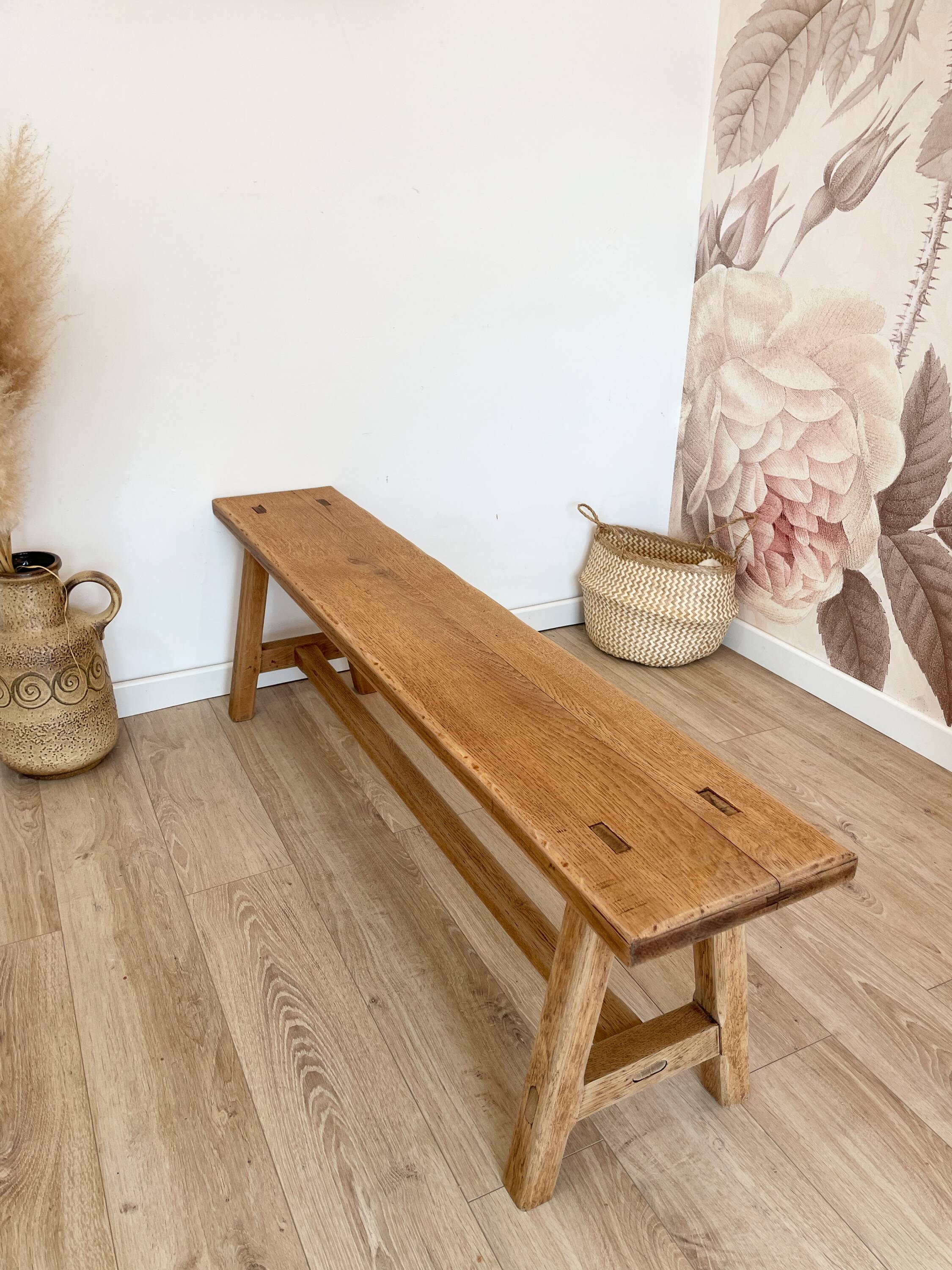 Banc de ferme en chêne massif