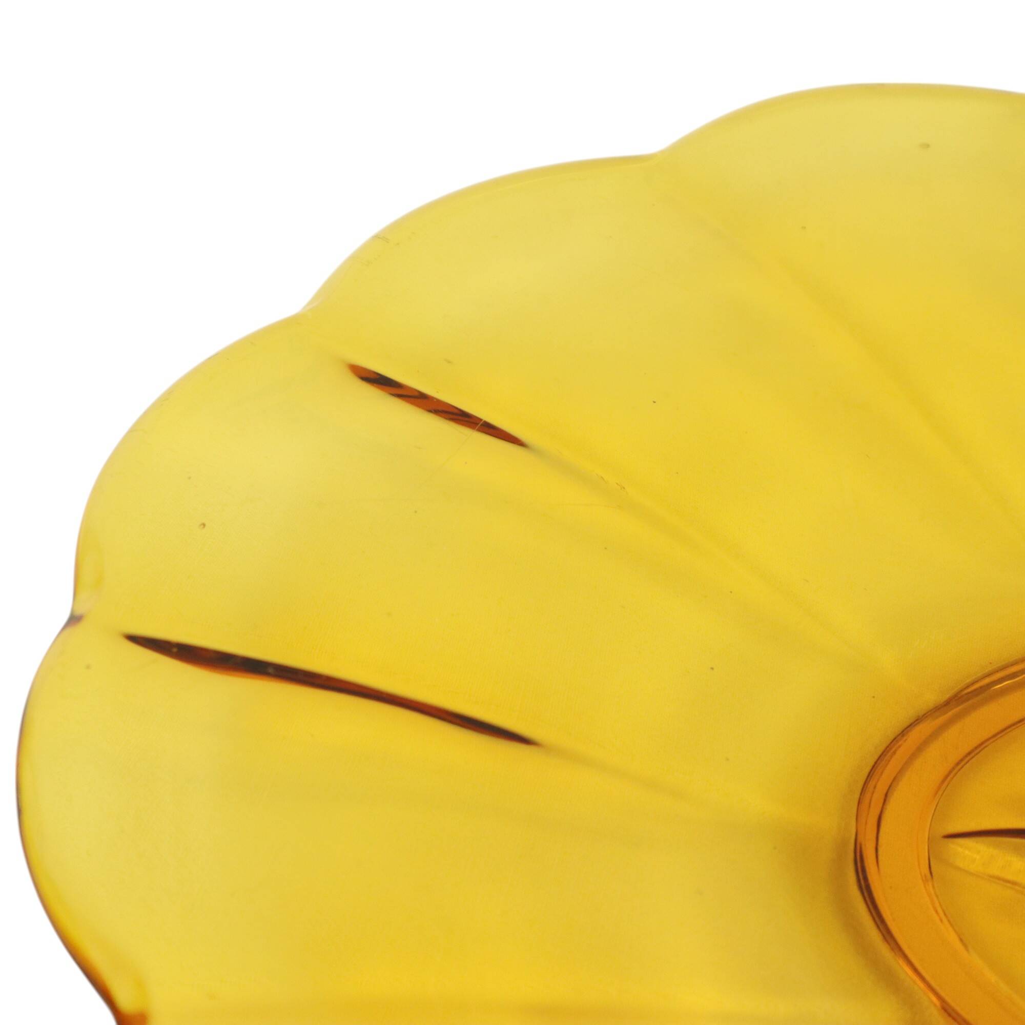 Val Saint Lambert Fruit bowl Amber Luxval Art Deco 1935