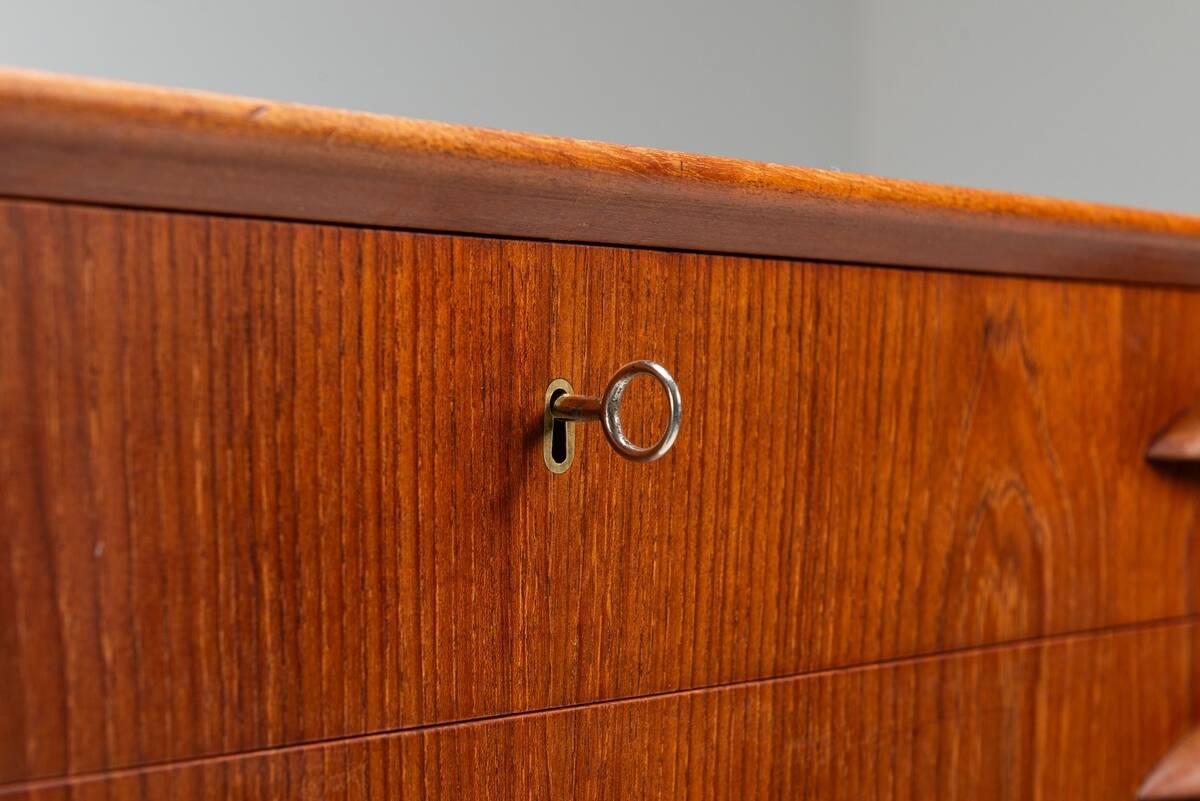 Johannes Sorth chest of drawers in teak Nexo Mobelfabrik Denmark 1960