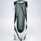 Faceted submerged vase, grey-blue Murano glass – dlg Flavio Poli