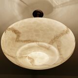 Art Deco Pink Glass Bakelite Pendant Light