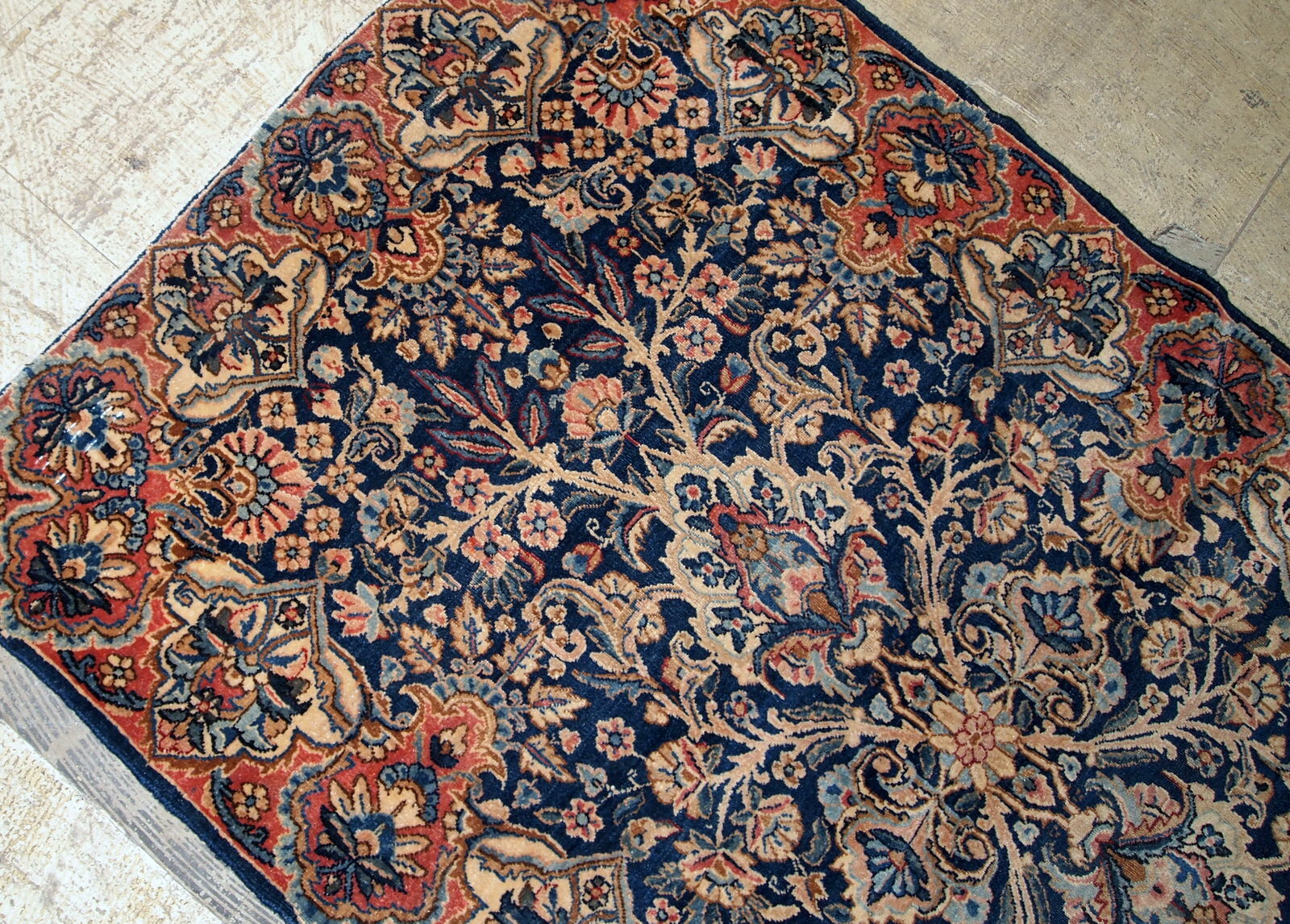 Former carpet persian kerman done hand 94x158cm, 1920