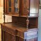 Art Nouveau buffet in carved oak with vine decoration