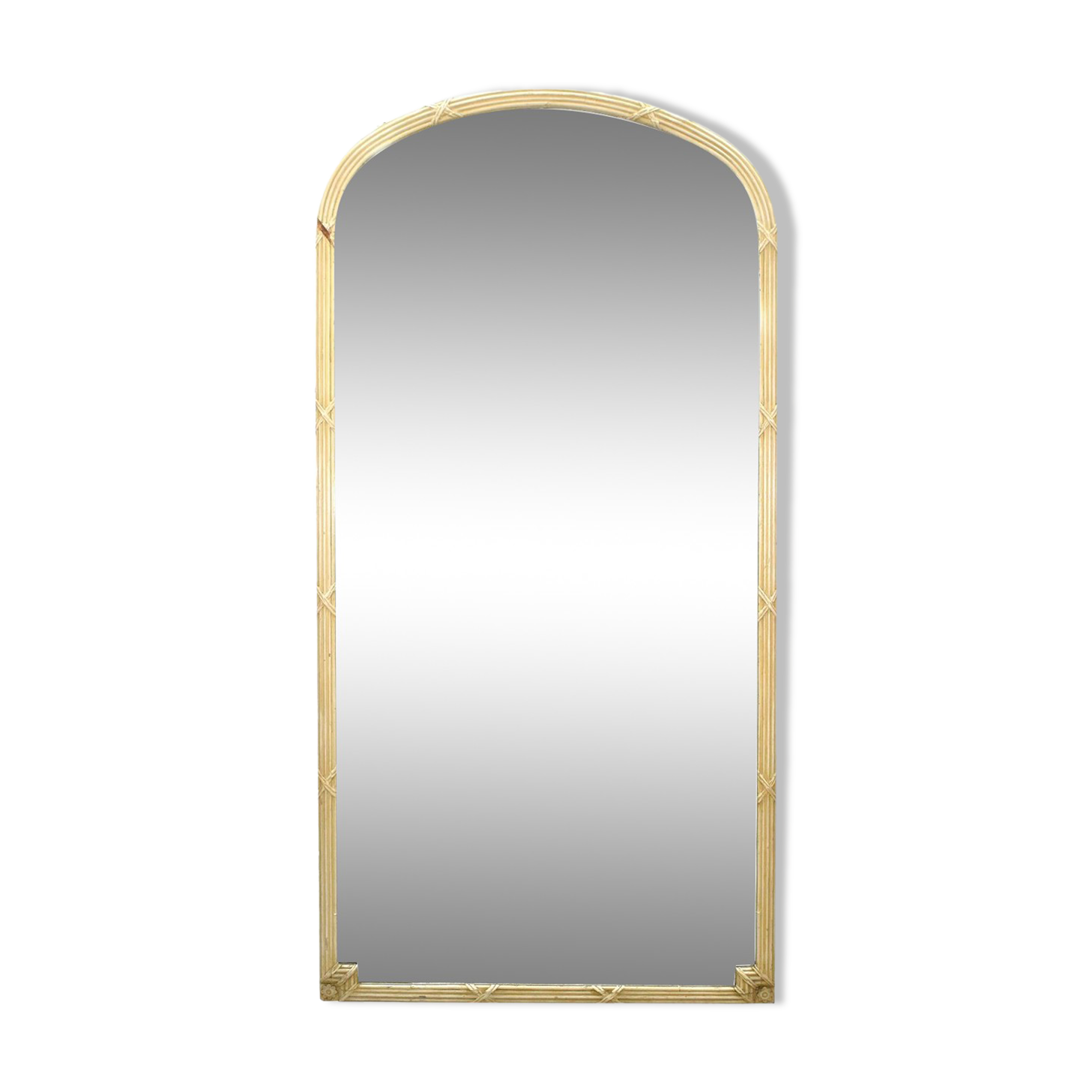 Miroir de magasin en bois laqué de style 1900