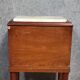 Empire/Restoration style bedside table, mahogany and burl