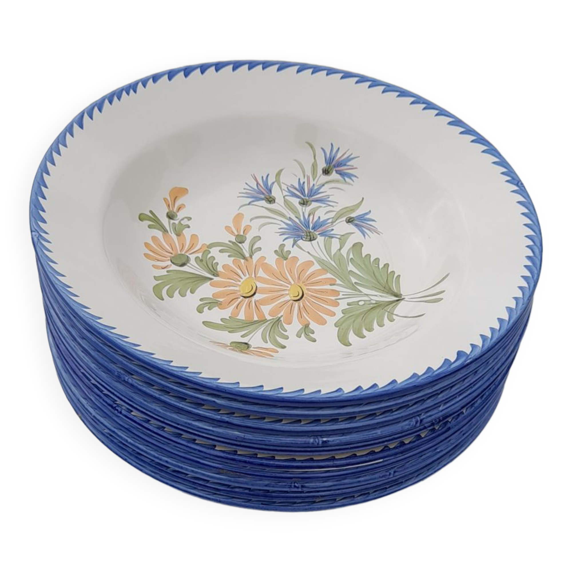 12 hollow earthenware plates of Saint Clement