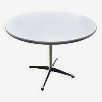 White Melamine Round Table Charles And Ray Eames For Herman Miller