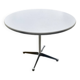White Melamine Round Table Charles And Ray Eames For Herman Miller