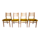 Lot de 4 chaises Scandinave 1970 Mid Century