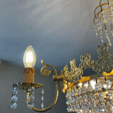 Waterfall chandelier with crystal tassels