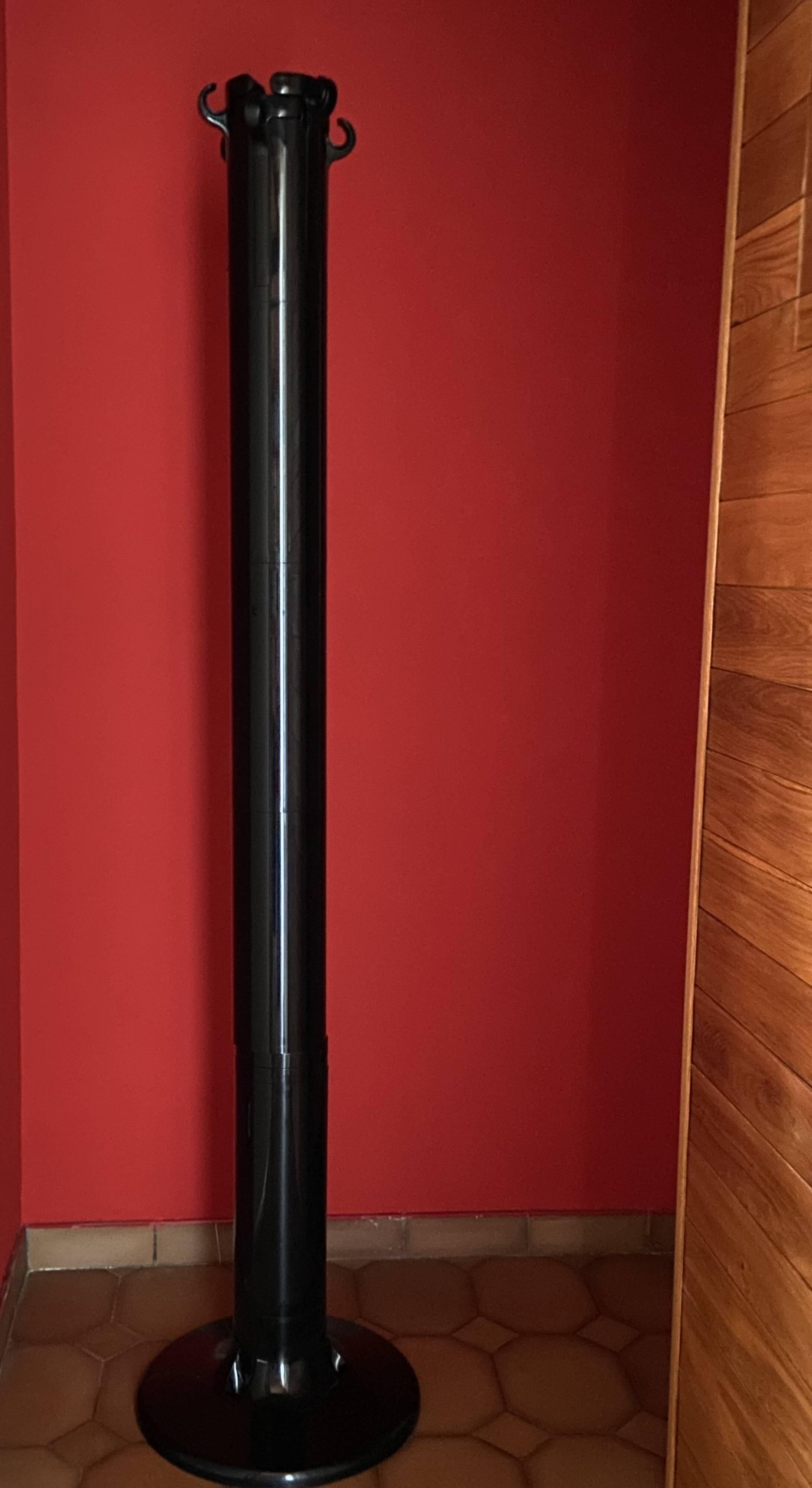 Coat rack and umbrella.