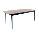 Table à manger frêne massif & laiton 1960