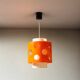 Space Age Hanging Lamp in Orange and White Polycarbonate, 1970s