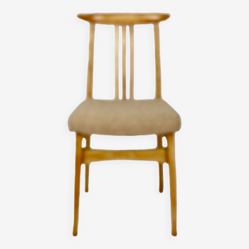 Beige bouclé dining chair from Rajmund Halas, 1970s