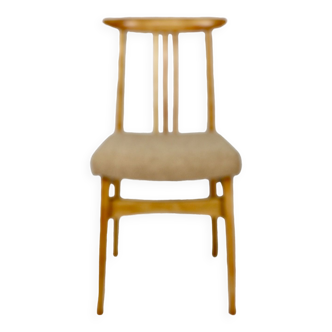 Beige bouclé dining chair from Rajmund Halas, 1970s