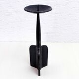 Brutalist cast iron candle holder