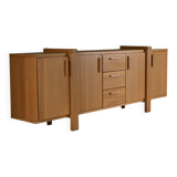 Large brustalist oak sideboard, Belgium.