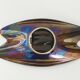 Verceram vintage 1960s black pearlescent ceramic fruit bowl