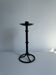 Vintage Brutalist Candle Holder In Black Metal