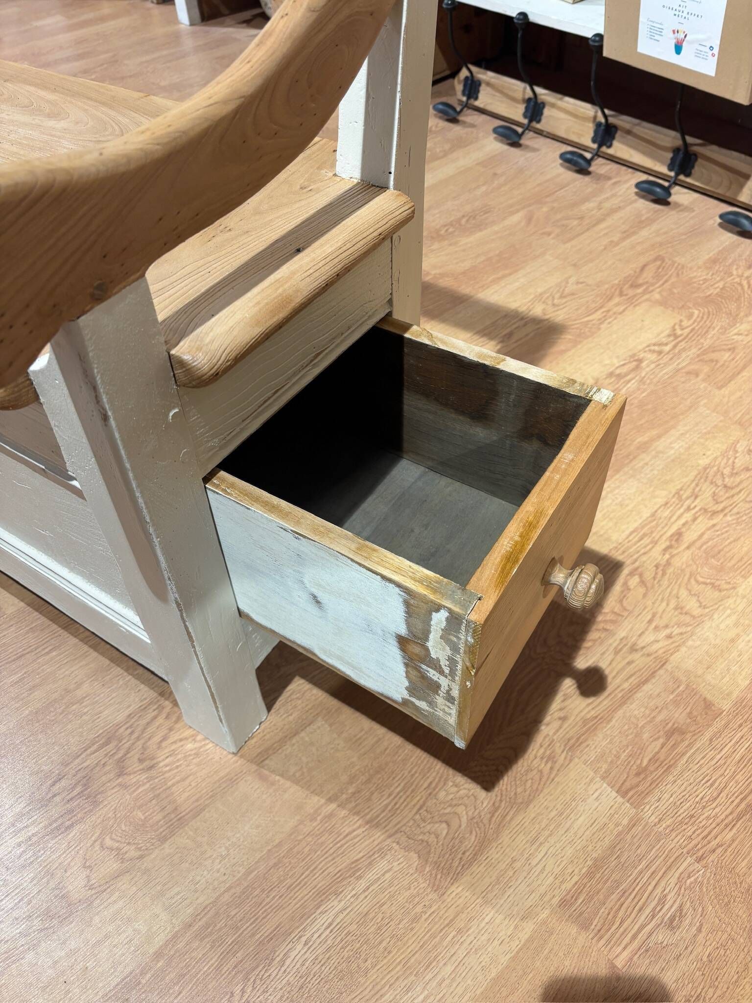 Redesigned wooden bench