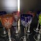 12 coloured cups / glasses Saint-Louis model Chantilly