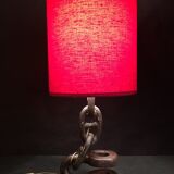 Vintage 1960s navy liner chain lamp red light