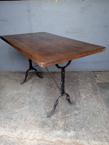 120 cm solid oak bistro table