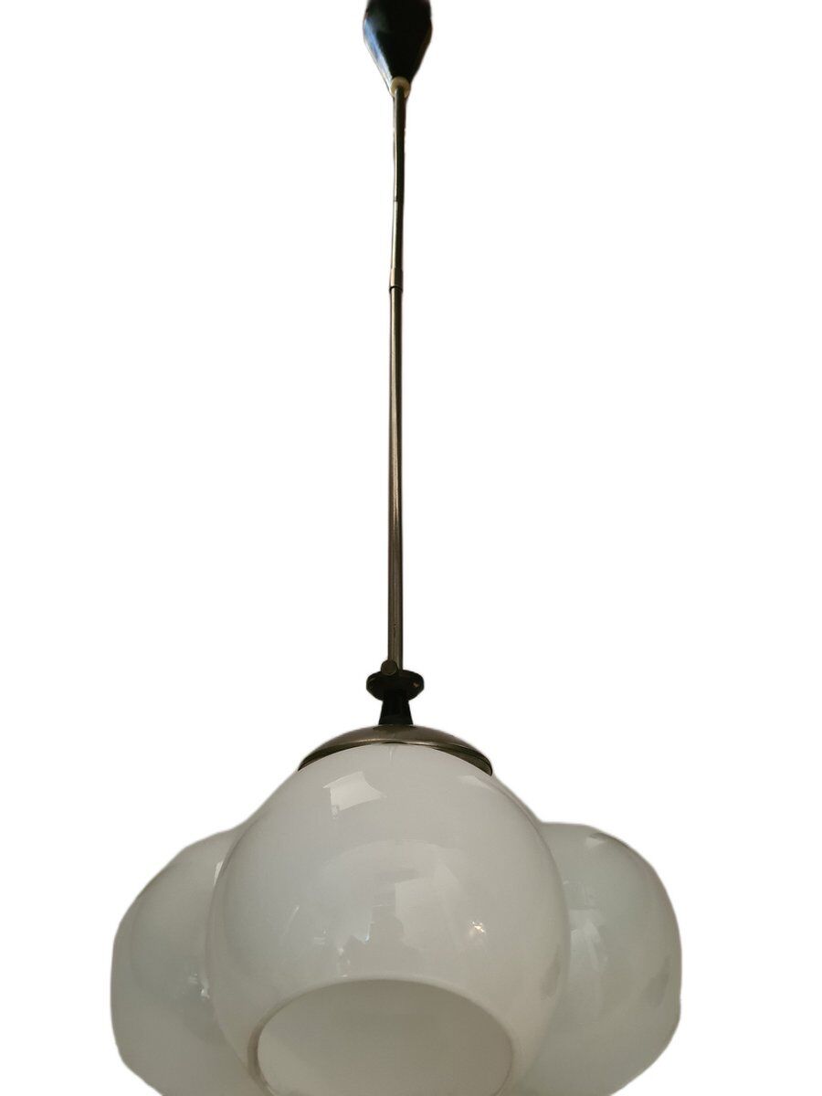 Art Deco glass chandelier, Poland, 1970s