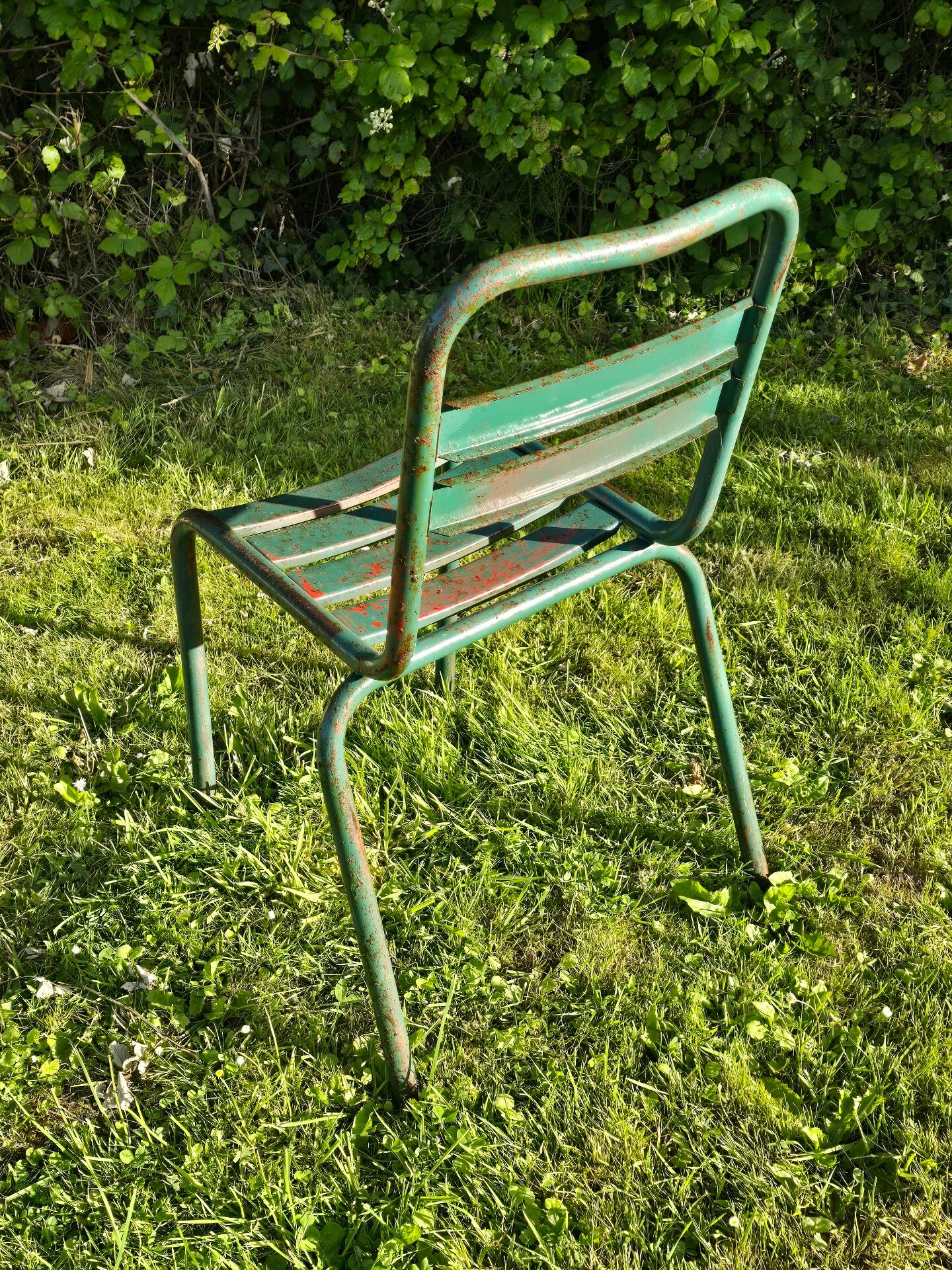 Chaise Tolix verte 1960