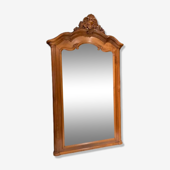 Miroir ancien cadre noyer, 130x80 cm