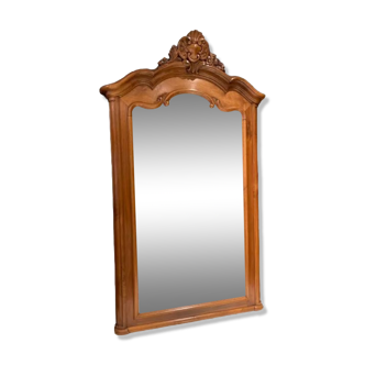 Miroir ancien cadre noyer, 130x80 cm