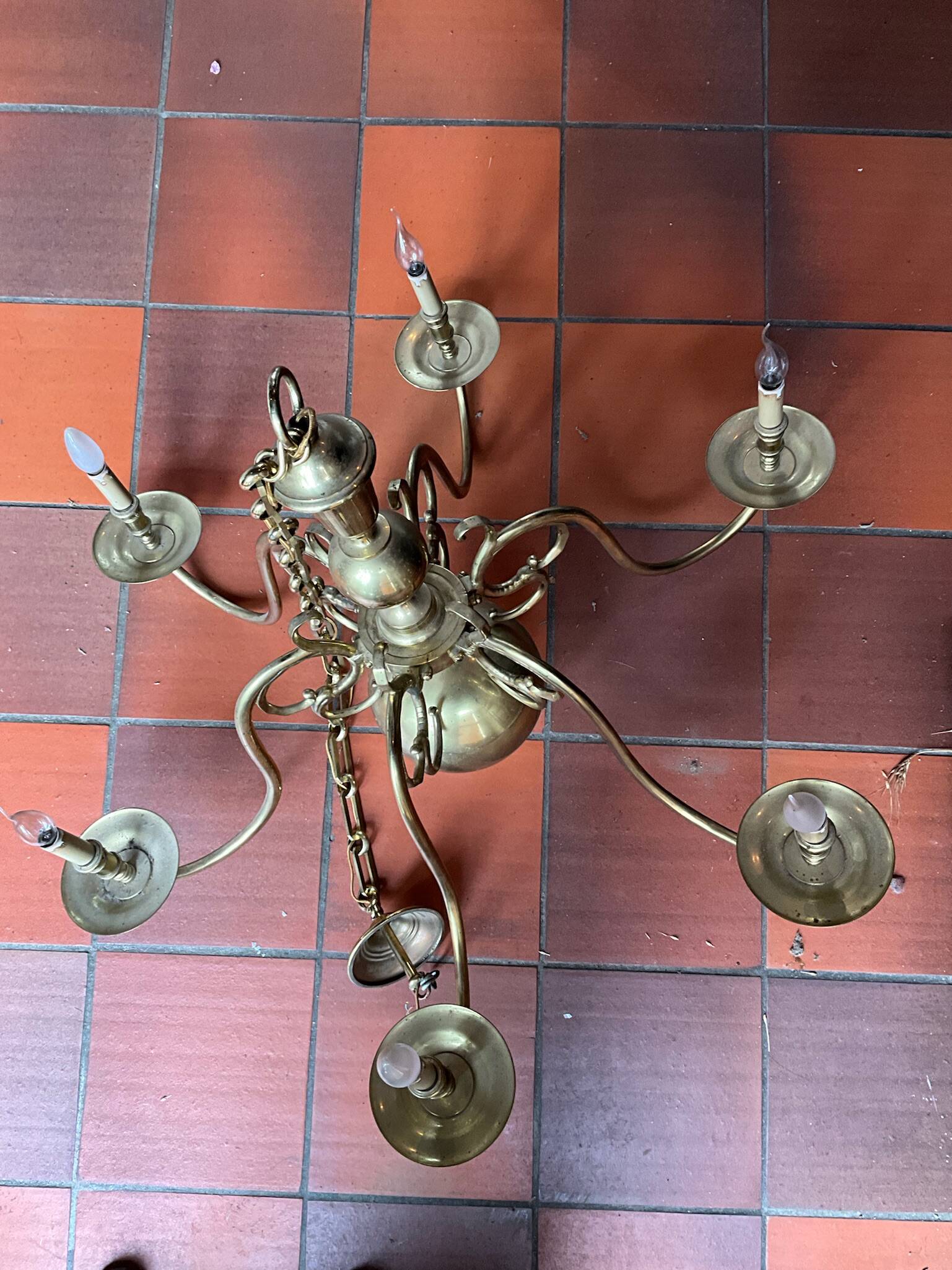 Lustre style hollandais laiton