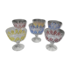 Verre coupe cristal Arlequin vintage