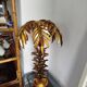 Large Palm Tree Lamp in gilded metal, late twentieth century.