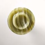 Candlestick in green onyx