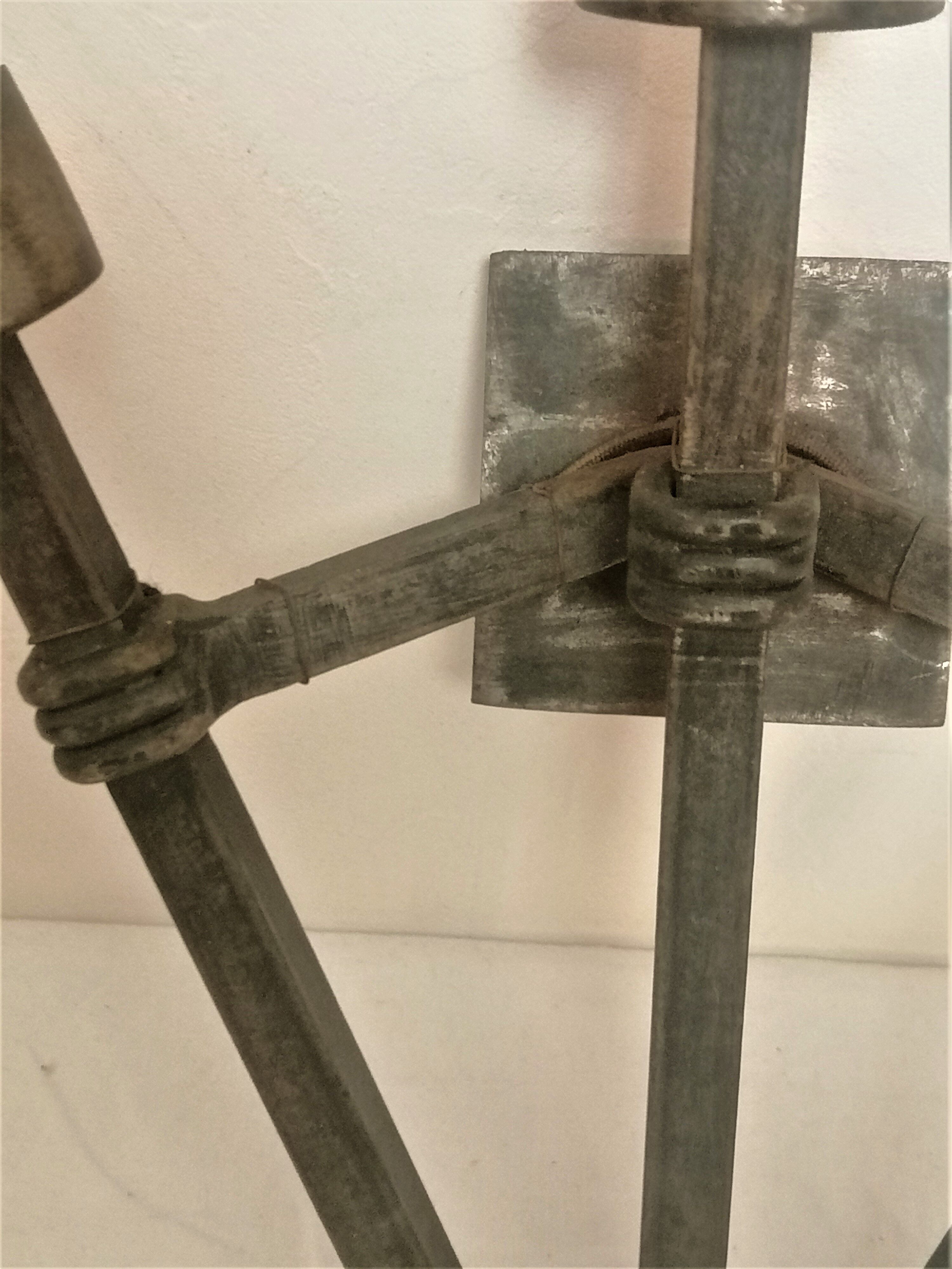 Pair of metal wall lamps from the 50