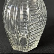 Vase à jacinthe en verre motif géométrique Art Déco 1930